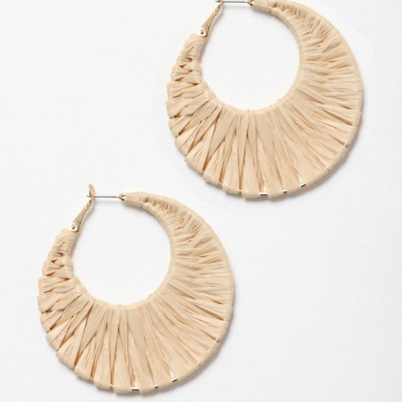 Bamboo Raffi Hoop Earrings - Picture 4 of 5